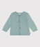 Baby-Cardigan aus Baumwolle mit Zierstrick grün PAUL