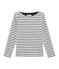 Emblematisches Streifenshirt für Damen beige COQUILLE/blau SMOKING