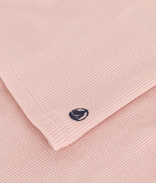 Kurzer Kinderpyjama mit unifarbenem Tanktop aus Baumwolle und Lyocell rosa
