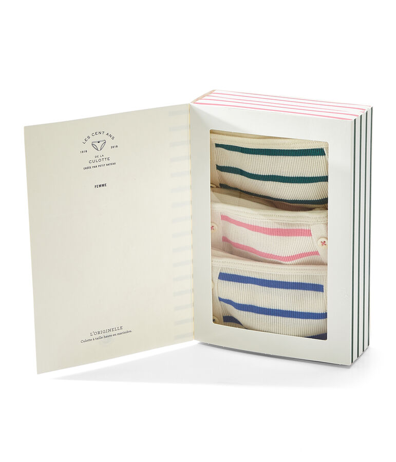 Jedes Set besteht aus 3 hochgeschnittenen Slips damen weiss .