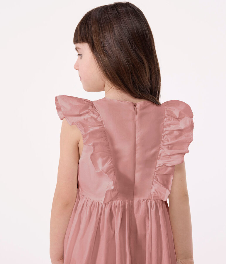&Auml;rmelloses Kinderkleid aus schlichter Baumwolle rosa