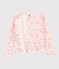 Kinder-Cardigan aus Jersey-Pikee für Mädchen rosa FLEUR/weiss MULTICO