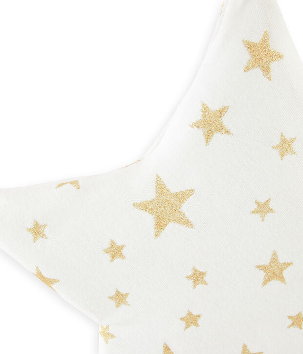Babykissen aus Rippstrick weiss/gelb