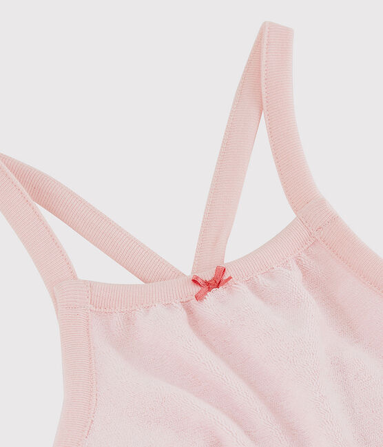 Baby-Einteiler aus Bio-Baumwoll-Frottee in Rosa für Mädchen rosa MINOIS