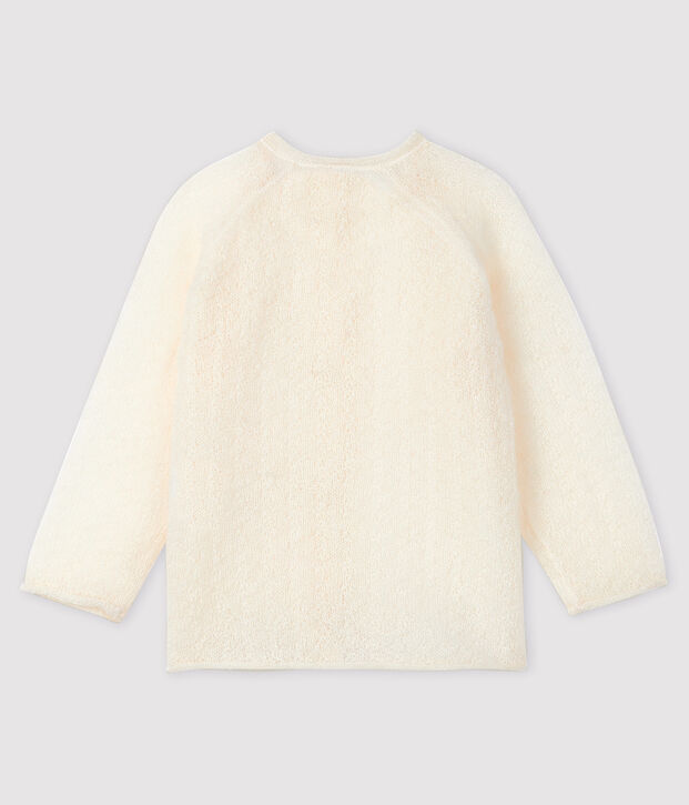 Baby-Strickjacke f&uuml;r M&auml;dchen weiss