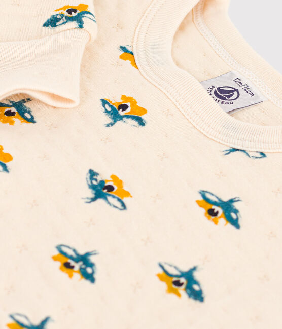 Baby-Sweatshirt aus gestepptem Doppeljersey weiss AVALANCHE/ MULTICO