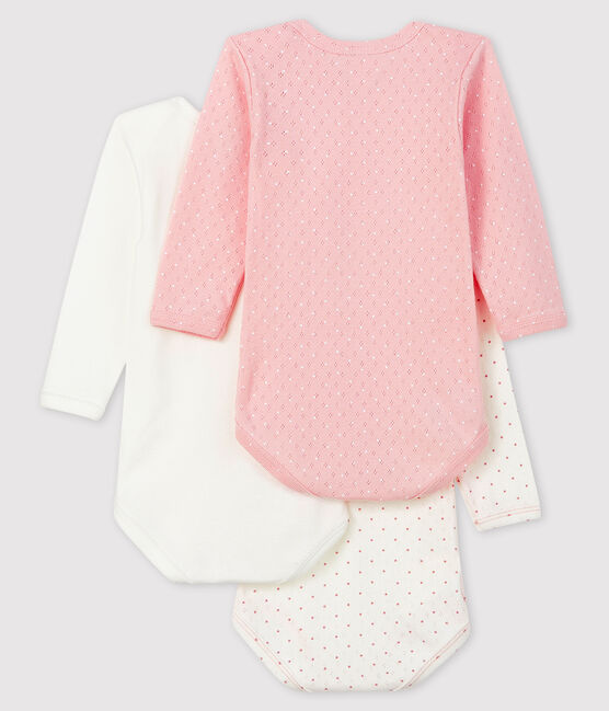 3er-Set langärmelige Baby-Bodys für Mädchen variante 1