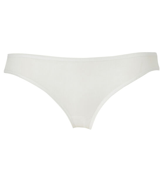 Damen-Slip aus leichter Baumwolle weiss LAIT