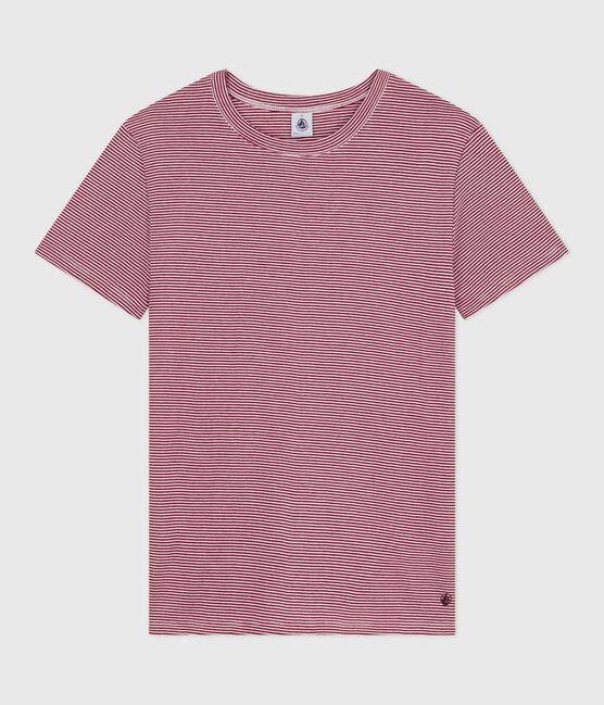 Kurzärmeliges Damen-T-Shirt L’Iconique aus Baumwolle rot AMARANTE/ MARSHMALLOW