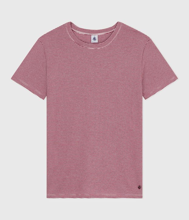 Kurz&auml;rmeliges Damen-T-Shirt L&rsquo;Iconique aus Baumwolle rot/weiss