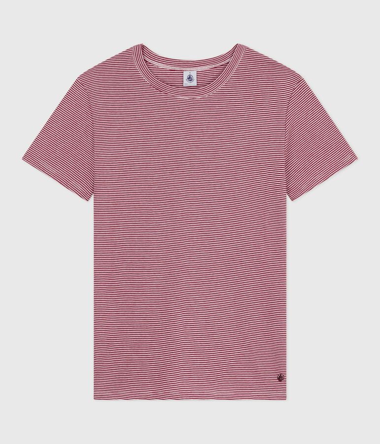 Kurz&auml;rmeliges Damen-T-Shirt L&rsquo;Iconique aus Baumwolle rot/weiss
