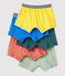 5er-Set einfarbige Boxershorts aus Baumwolle für Jungen variante 1