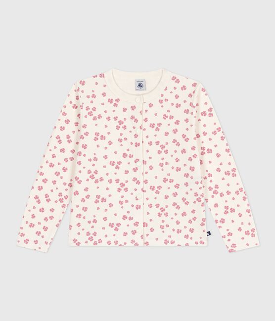 Kinder-Cardigan aus bedruckter Baumwolle  MILK/ MULTICO