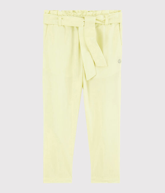 Kinderhose aus Sergestoff für Mädchen gelb CITRONEL