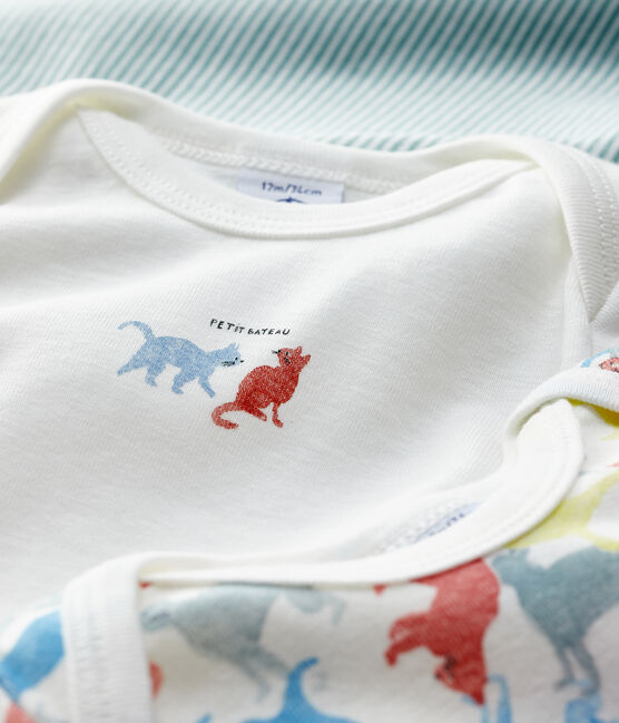 3er-Set langärmelige Baby-Bodys aus Bio-Baumwolle mit Katzen-Motiv variante 1