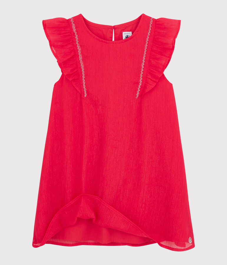 Kinder-Festtagskleid aus Cr&ecirc;pe f&uuml;r M&auml;dchen rosa GROSEILLER