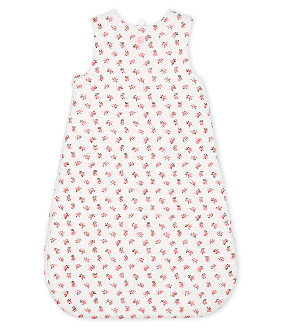 Babyschlafsack aus Velours weiss MARSHMALLOW/weiss MULTICO