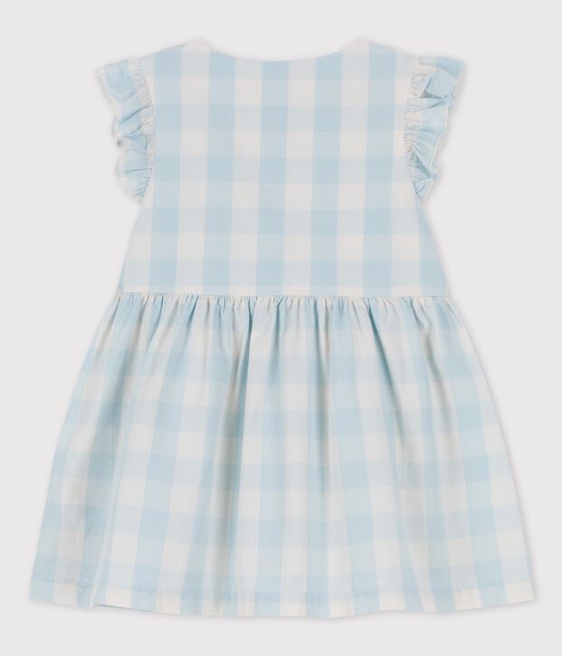 Baby-Kleid aus Popeline mit Vichy-Karos BOLDAIR/weiss