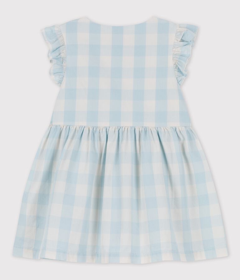 Baby-Kleid aus Popeline mit Vichy-Karos BOLDAIR/weiss