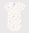 Kurzärmeliger Baby-Body aus Baumwolle mit Print MARSHMALLOW/ PAUL
