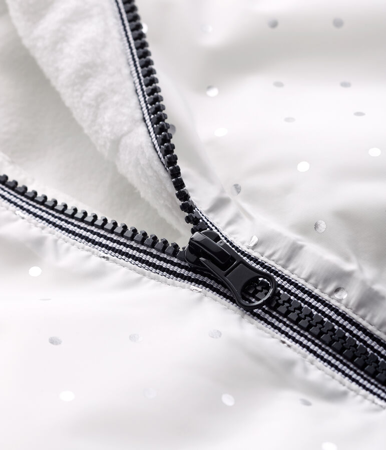 Baby Jacke mit Print f&uuml;r M&auml;dchen/Jungen weiss MARSHMALLOW/grau ARGENT