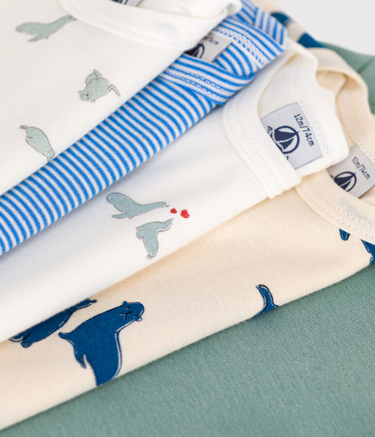 5er-Set lang&auml;rmelige Strampler aus bedruckter Baumwolle variante 1