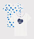 Set mit 2 kurzärmligen T-Shirts mit Herzchen-Muster für kleine Mädchen