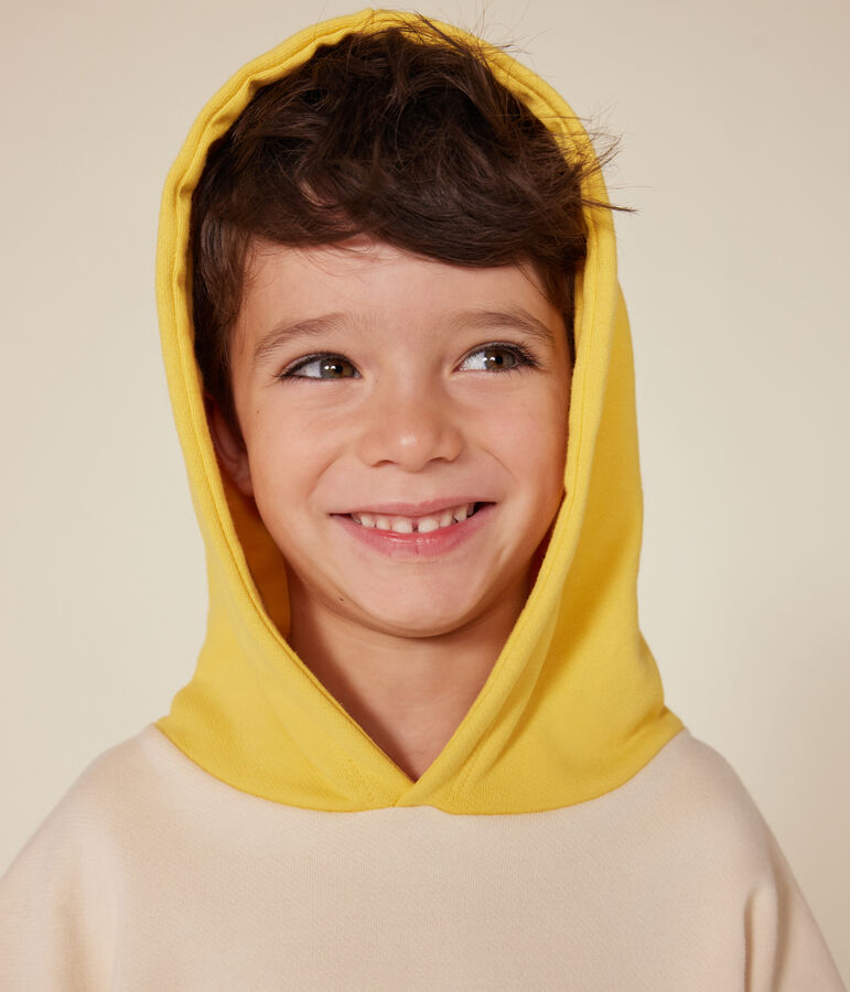 Kinder-Sweatshirt mit Kapuze aus Molton f&uuml;r Jungen weiss AVALANCHE/ MULTICO