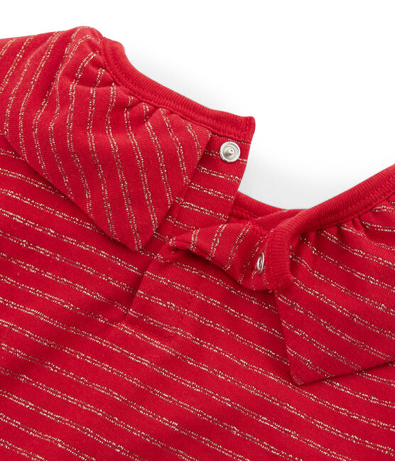 Langärmeliges Kinder-T-Shirt rot TERKUIT/gelb OR