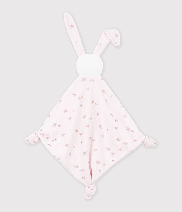 Baby-Kuscheltier aus Baumwolle mit Blumenmotiv rosa/vielfarbig