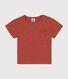 Kurzärmeliges Baby-T-Shirt aus geflammtem Jersey