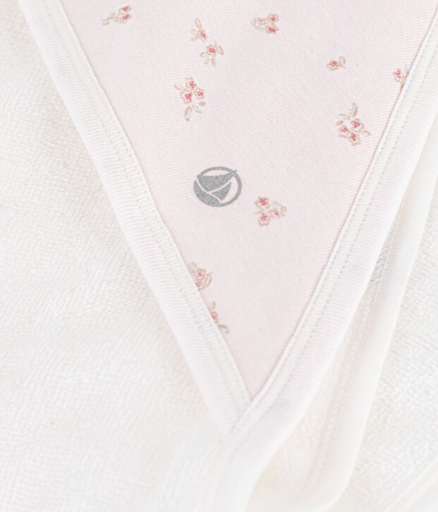 Viereckiges Baby-Badetuch aus Baumwolle rosa/vielfarbig