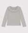 Bluse aus Baumwolle für Kinder/Mädchen grau CHATON CHINE