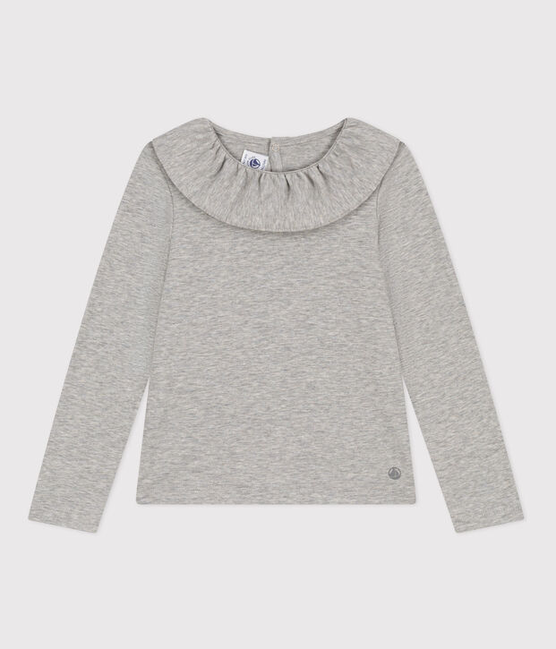 Bluse aus Baumwolle f&uuml;r Kinder/M&auml;dchen grau