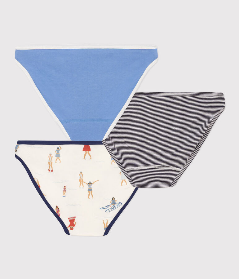 3er-Set Slips aus Baumwolle f&uuml;r Damen vielfarbig