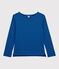 Baumwoll-T-Shirt mit Marinestreifen Damen blau SMOKING/ RUISSEAU