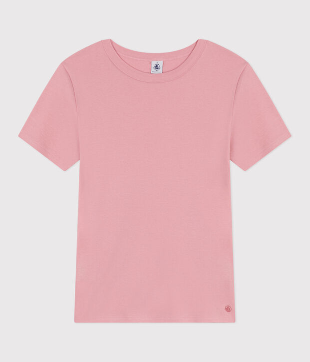 Damen-T-Shirt L'Iconique aus einfarbiger Baumwolle rosa