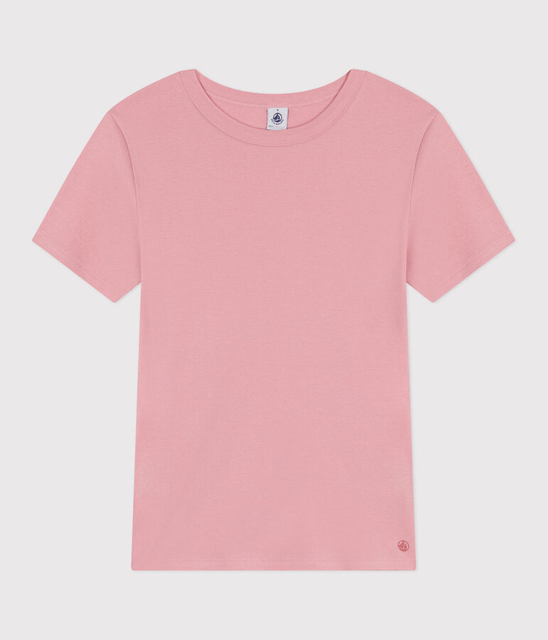 Damen-T-Shirt L'Iconique aus einfarbiger Baumwolle rosa
