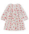 Langärmeliges gemustertes Babykleid für Mädchen grau BELUGA/weiss MULTICO