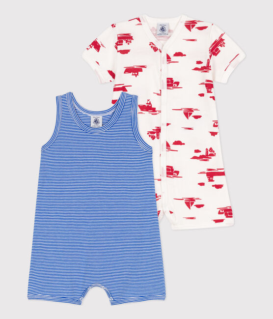 2er-Set Baby-Kurzoveralls aus Baumwolle, mit Hafenmotiv variante 1