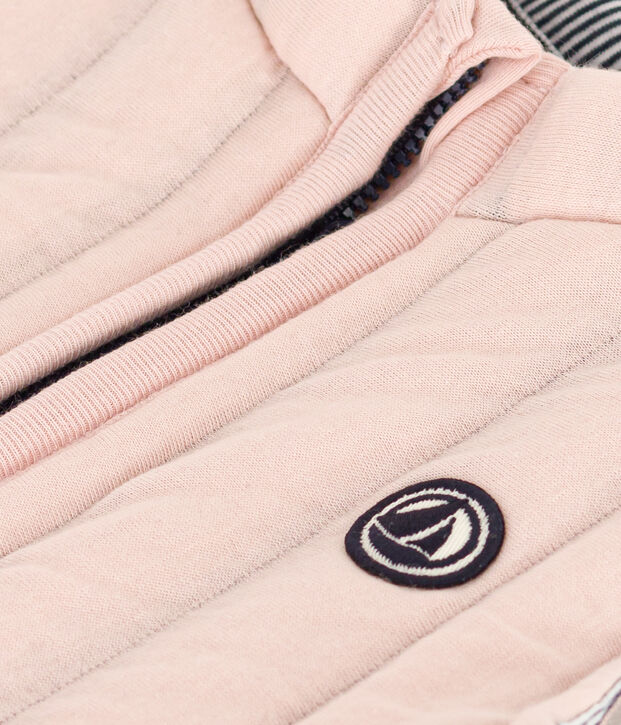 Baby-Weste aus gestepptem Doppeljersey rosa