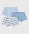 Set Kinder-Boxershorts mit überzogenem Bund aus Baumwolle mit Walmotiv variante 1
