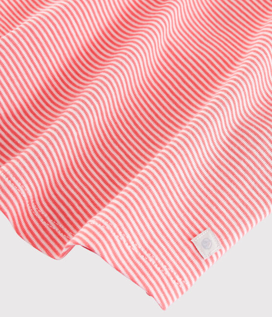 Pyjama aus Baumwolle mit Milleraies-Streifen rosa PEACHY/weiss MARSHMALLOW