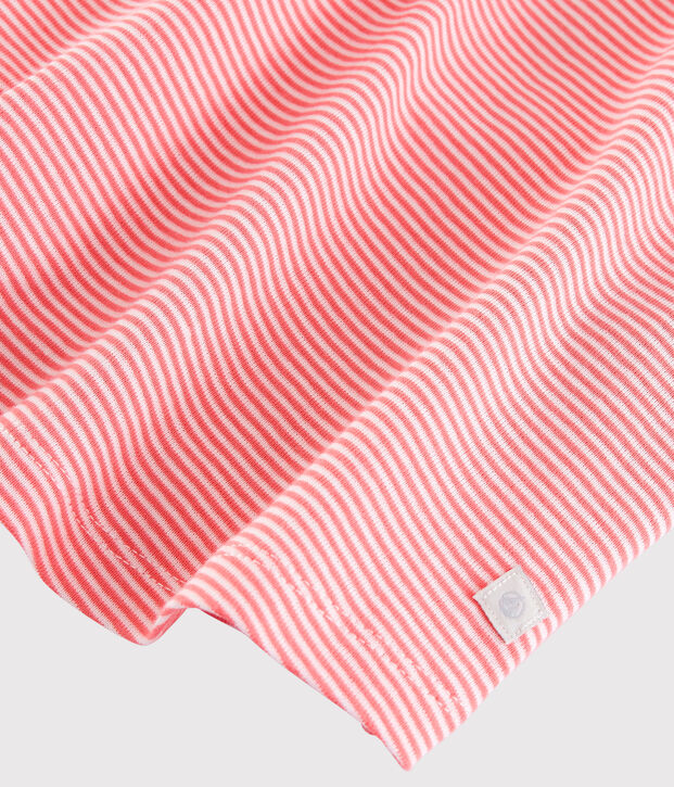 Pyjama aus Baumwolle mit Milleraies-Streifen orange/weiss