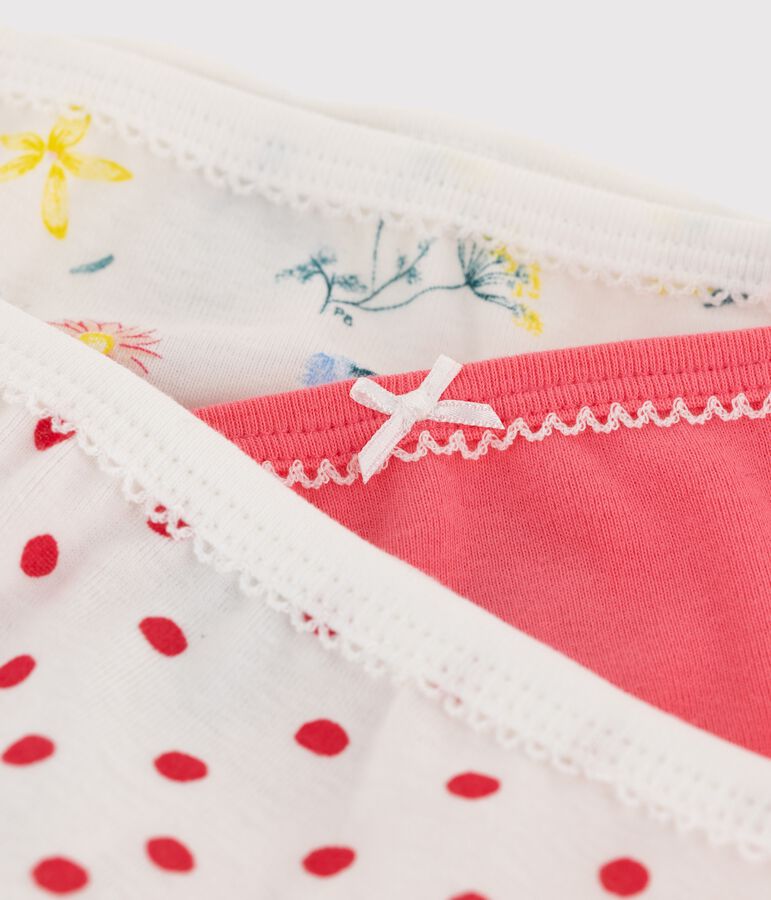 Set mit 3 Unterhosen mit Blumen-Print f&uuml;r kleine M&auml;dchen vielfarbig
