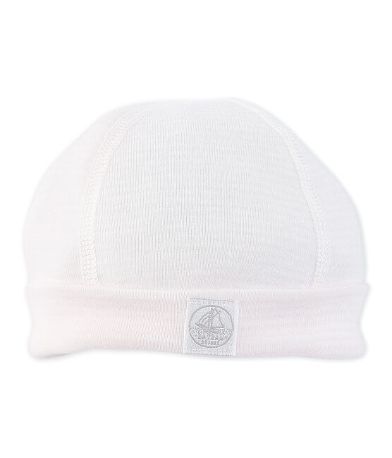 Baby-Mütze für Neugeborene mit Milleraies-Ringelmuster rosa VIENNE/weiss LAIT