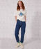 T-Shirt LE BOXY aus Baumwolle für Damen weiss MARSHMALLOW