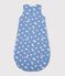 Babyschlafsack aus Baumwolle mit Herzmotiv TOG-Wert 2,5 blau/weiss