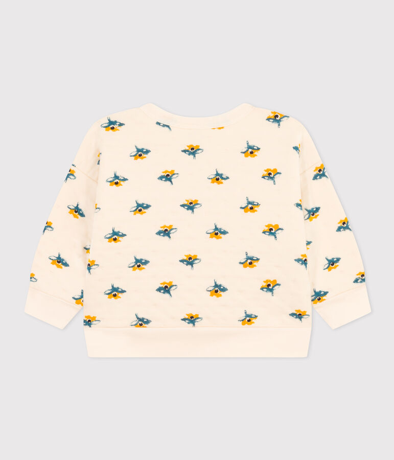 Baby-Sweatshirt aus gestepptem Doppeljersey naturfarben/vielfarbig