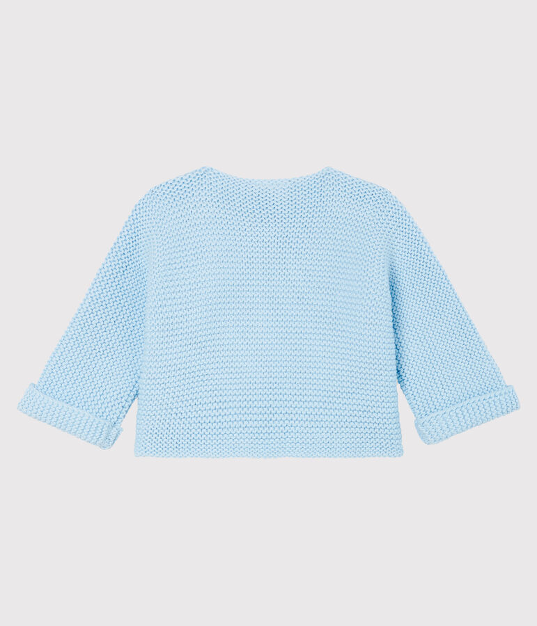 Baby-Cardigan aus 100% Baumwollstrick. blau